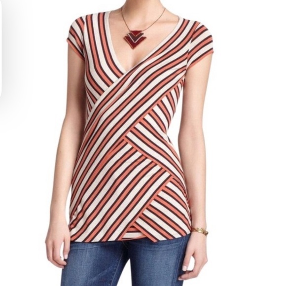 Anthropologie Bailey 44 Layered V-Neck Blouse - Picture 2 of 8